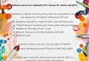 Small art community classes advert