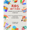 Thumb colorful 3d kids art class flyer