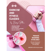 Thumb pastel pink fitness classes flyer